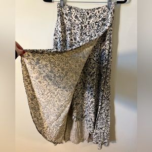Floral wrap maxi skirt